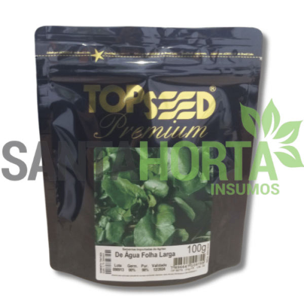 SEMENTES DE AGRIAO DE AGUA FOLHA LARGA (FRANCES) - TP - PCTE MD ALUM 100 G