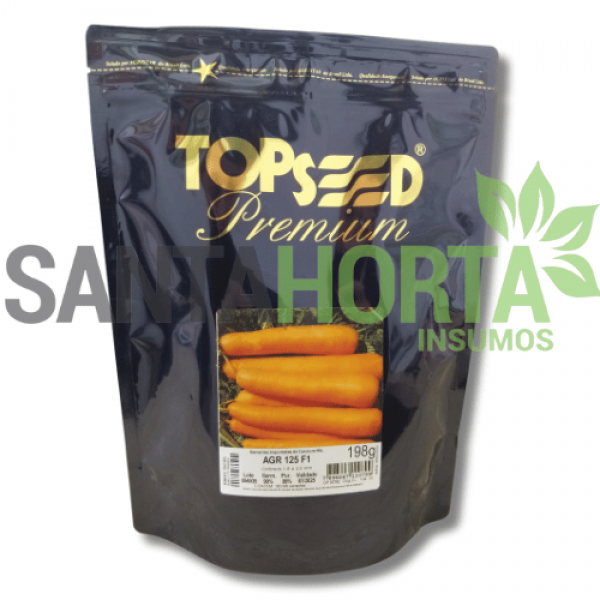 SEMENTES DE CENOURA HIB. AGR 125 F1 PELETIZADA - TP - PCTE GD LUM 100 MAX