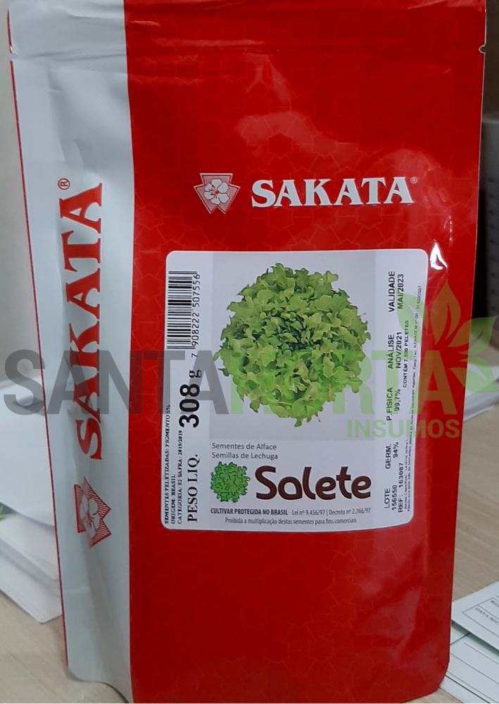 SEMENTES DE ALFACE SALETE (PELETIZADA STAND UP 7.500 SEM)