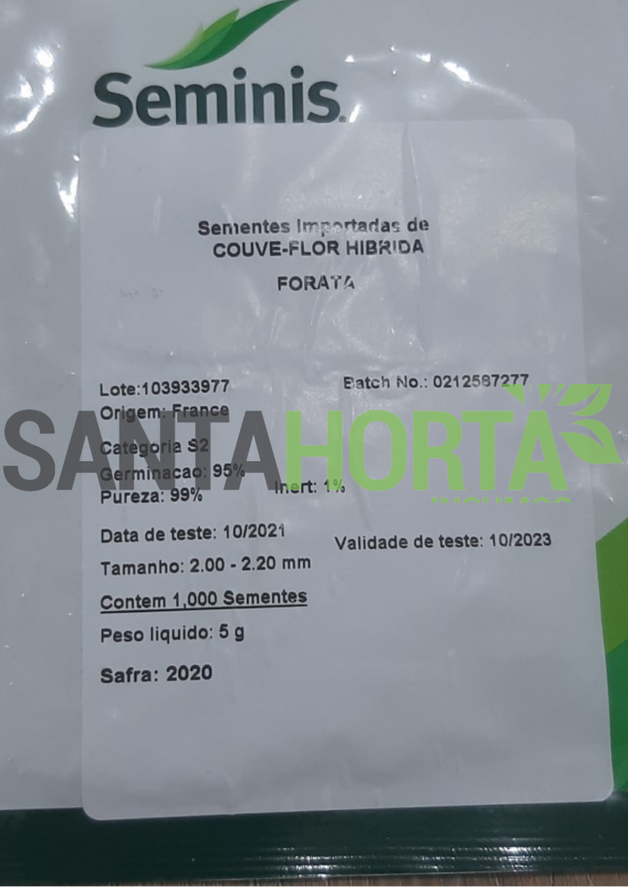 SEMINIS - COUVE - FLOR HIB FORATA ENV 1000
